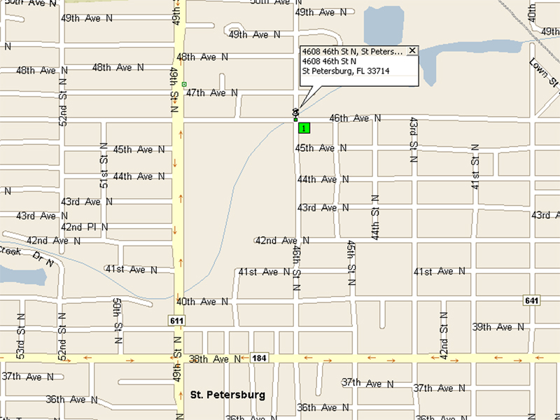 Map of homes geographical location.